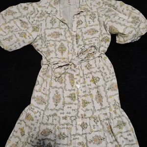 Jessica Simpson Floral Midi Dress - White and Yellow